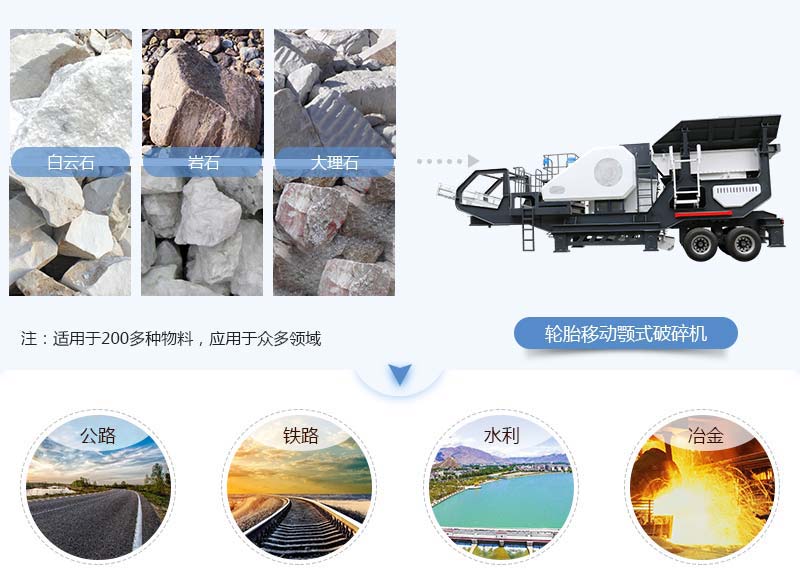 移動顎式破碎機應用范圍 移動顎式破碎機應用范圍