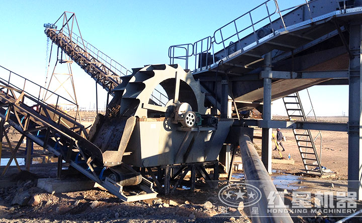 洗砂現場 洗砂現場