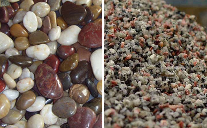 鵝卵石制砂前后 鵝卵石制砂前后