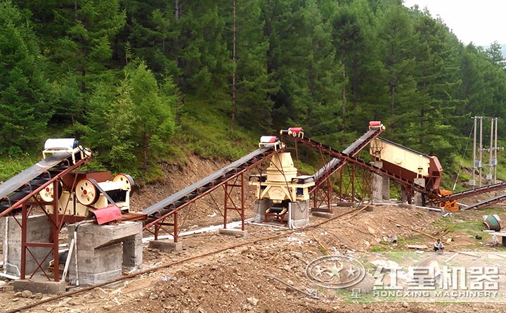 時(shí)產(chǎn)40噸制砂生產(chǎn)線現(xiàn)場