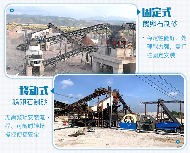 兩種鵝卵石制砂生產線方案 兩種鵝卵石制砂生產線方案