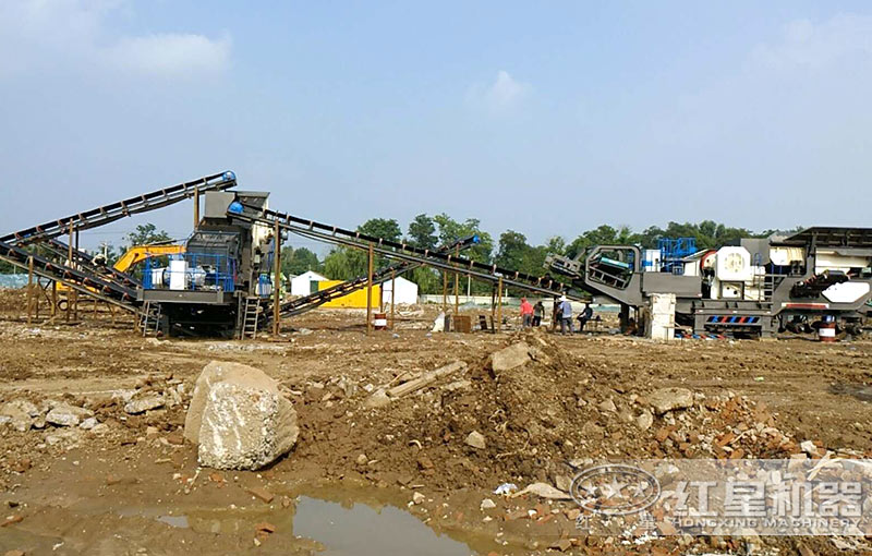 移動式鵝卵石制砂生產線 移動式鵝卵石制砂生產線