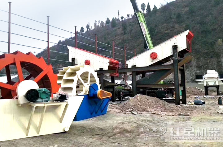 客戶制沙設備生產線安裝現場 客戶制沙設備生產線安裝現場