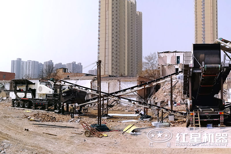 建筑垃圾處理設備現場實拍 建筑垃圾處理設備現場實拍